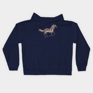 Wild & Free | Typography Design Kids Hoodie